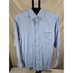 Alex Andre London Button Down Business Dress Blue 16-1/2 By 42